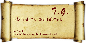 Török Gellért névjegykártya