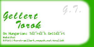 gellert torok business card